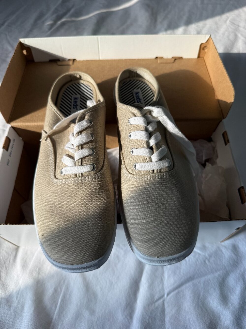 Keds Emily Khaki Canvas Sneakers NIB Women's 9M